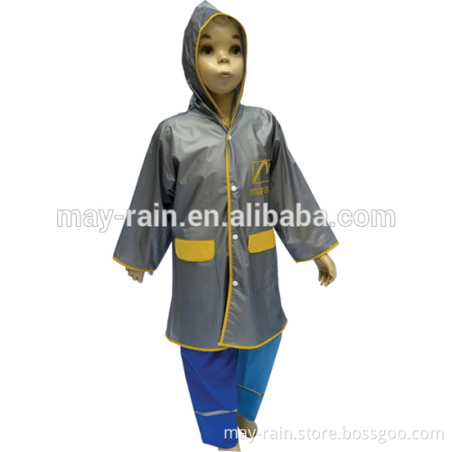 shcool raincoat with backpack